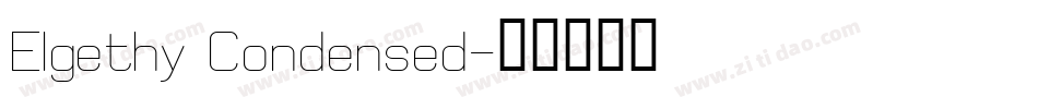 Elgethy Condensed字体转换